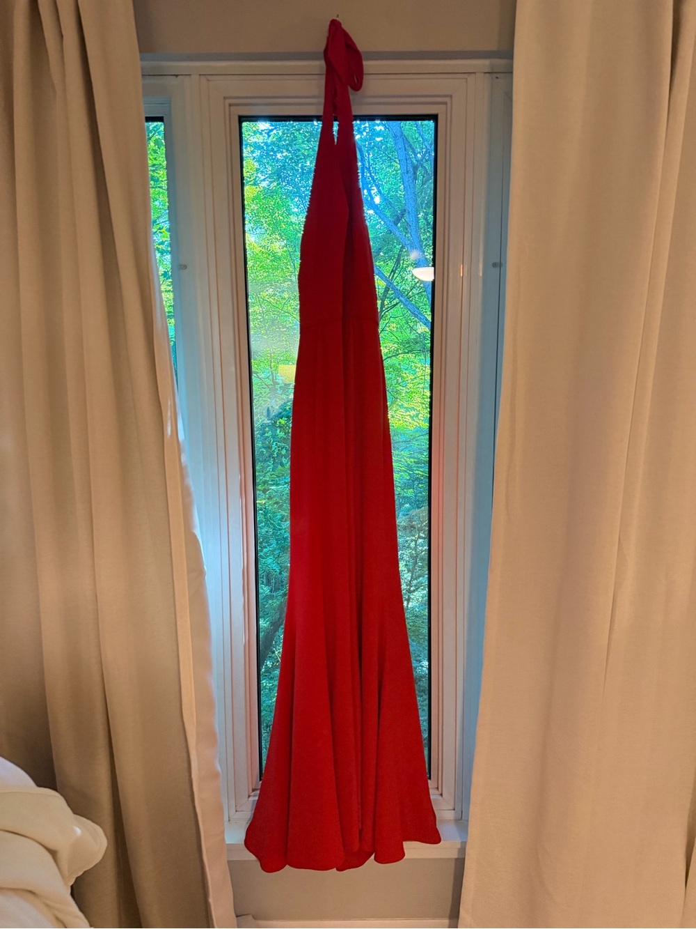 Dress the Population Red Maxi Halter Dress